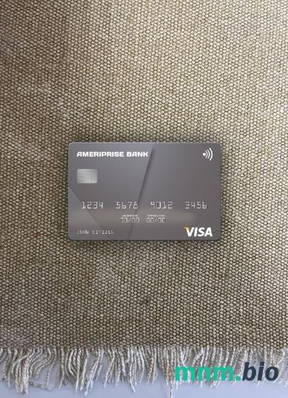 USA Ameriprise bank wygląd zdjęcia karty wizowej skan PSD + zdjęcie